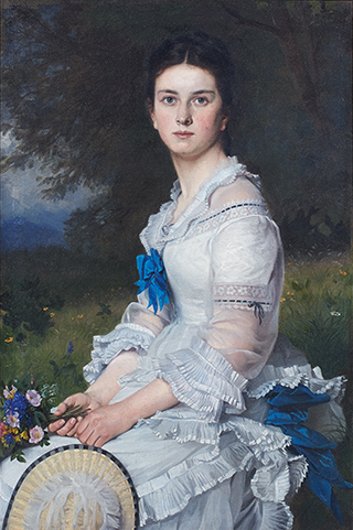 Bildnis der Tochter Luise, 1877, Öl auf Leinwand